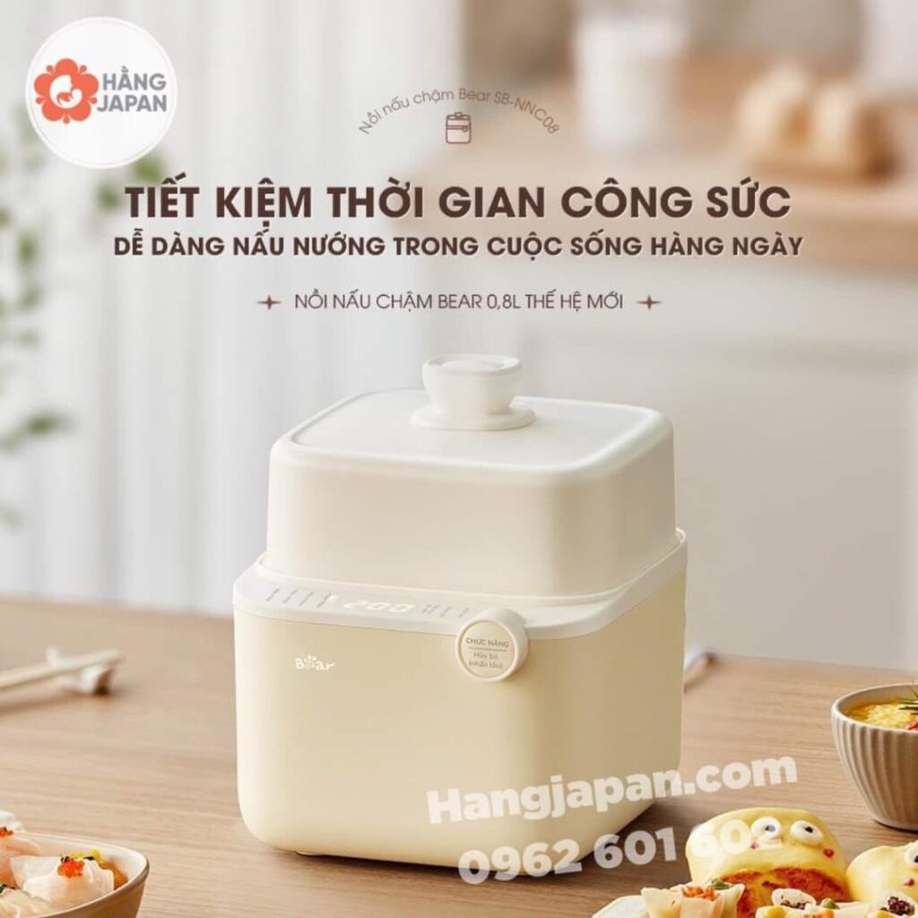 Nồi nấu cháo chậm Bear 27 Nồi Nấu Cháo Chậm Bear