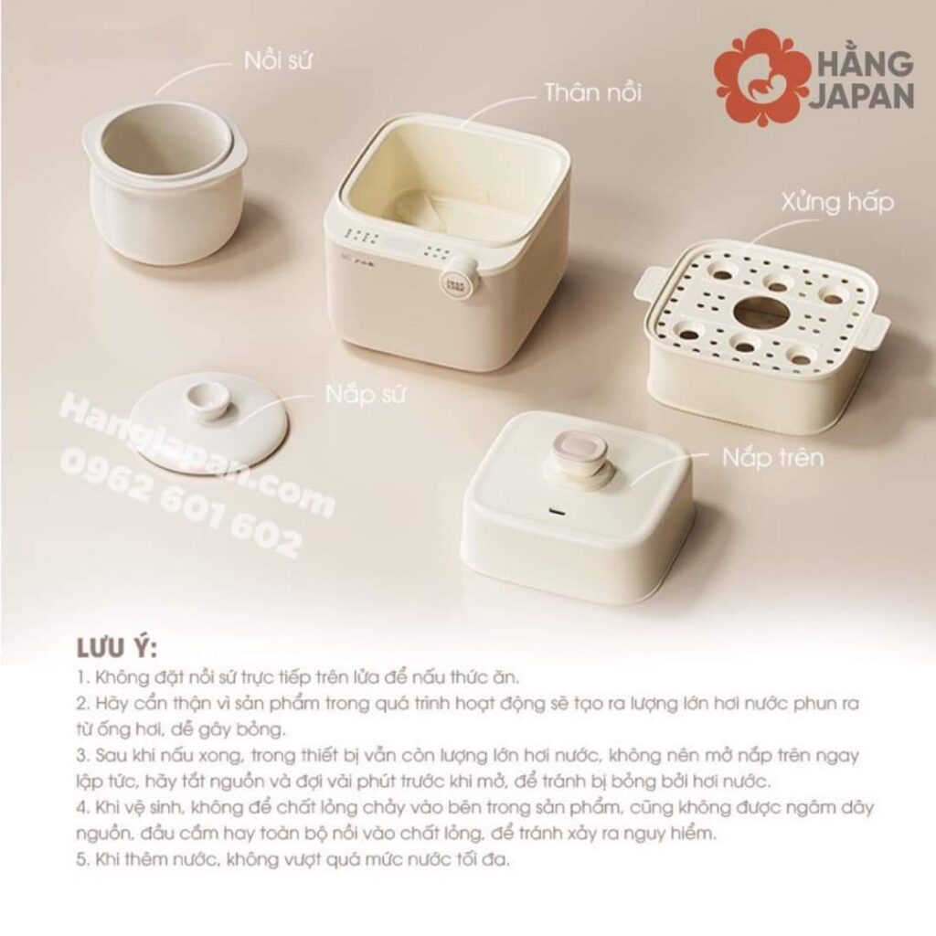Nồi nấu cháo chậm Bear 26 Nồi Nấu Cháo Chậm Bear (2)
