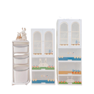 Tủ nhựa Monmon 4 tầng họa tiết cao cấp