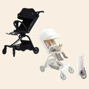 Xe đẩy du lịch gấp gọn QBook QQ-0201, chế độ xoay, ngã lưng dành cho bé từ 0-3 tuổi - BH 12 THÁNG