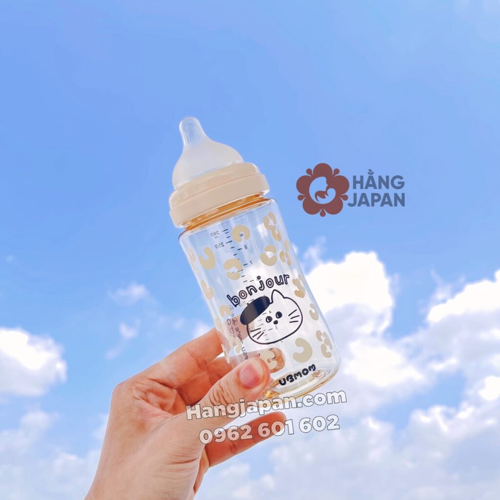 Bình sữa Hàn Ubmom PPSU Mèo Bonjour 15 Bình Sữa Hàn Ubmom Ppsu Mèo Bonjour (8)