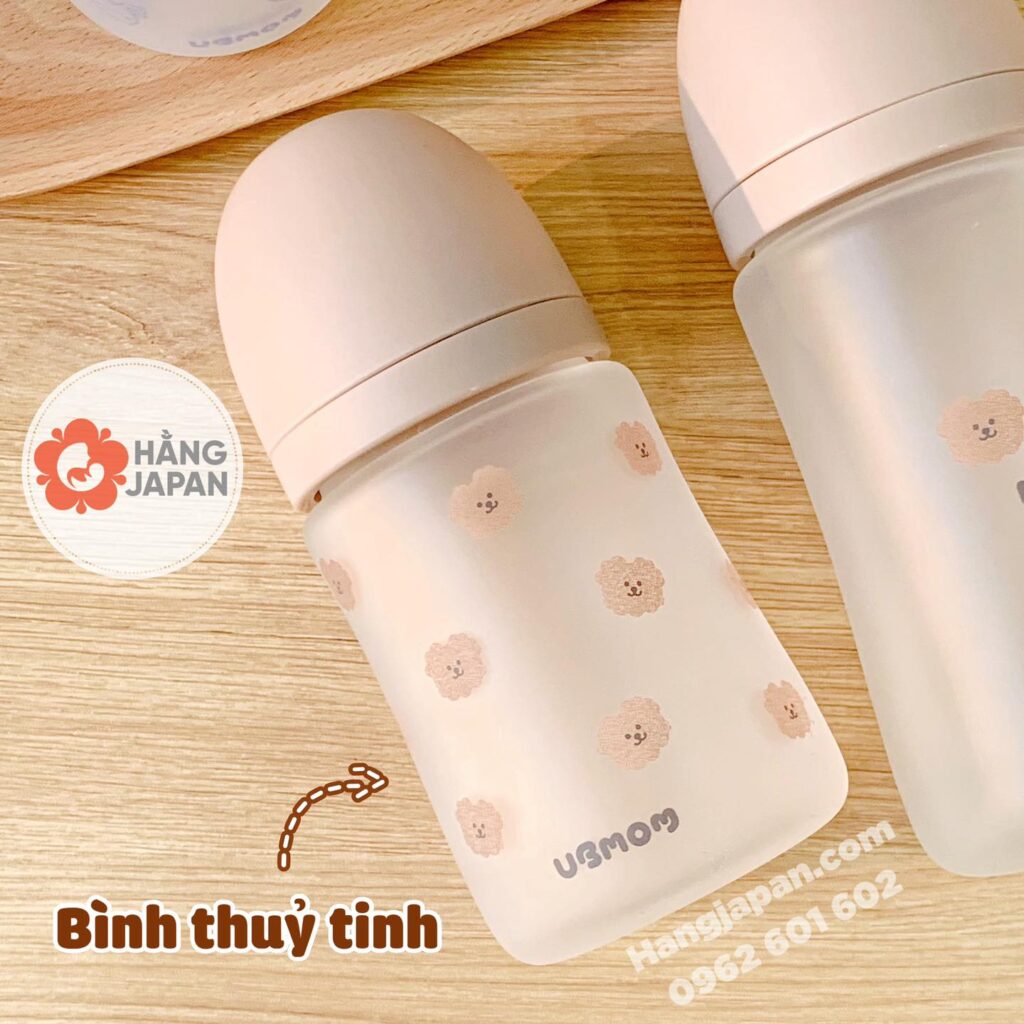 Bình Sữa Hàn Ubmom Thủy Tinh Bọc Silicon (2)
