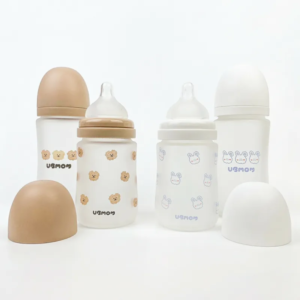 Bình sữa Hàn Ubmom Thủy tinh bọc silicon