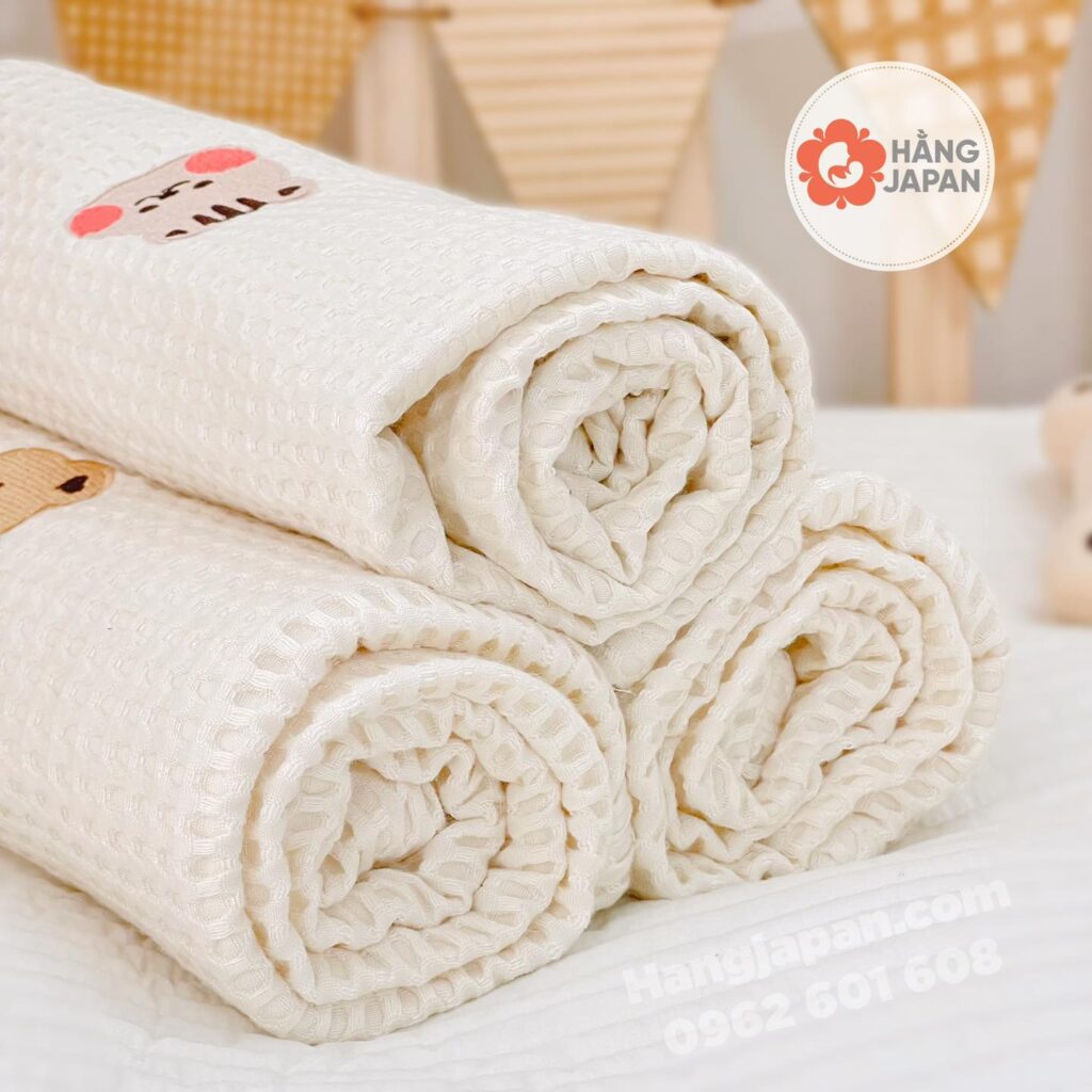 Chăn Lưới Tổ Ong Sợi Tre Chống Ngạt Morry (1)