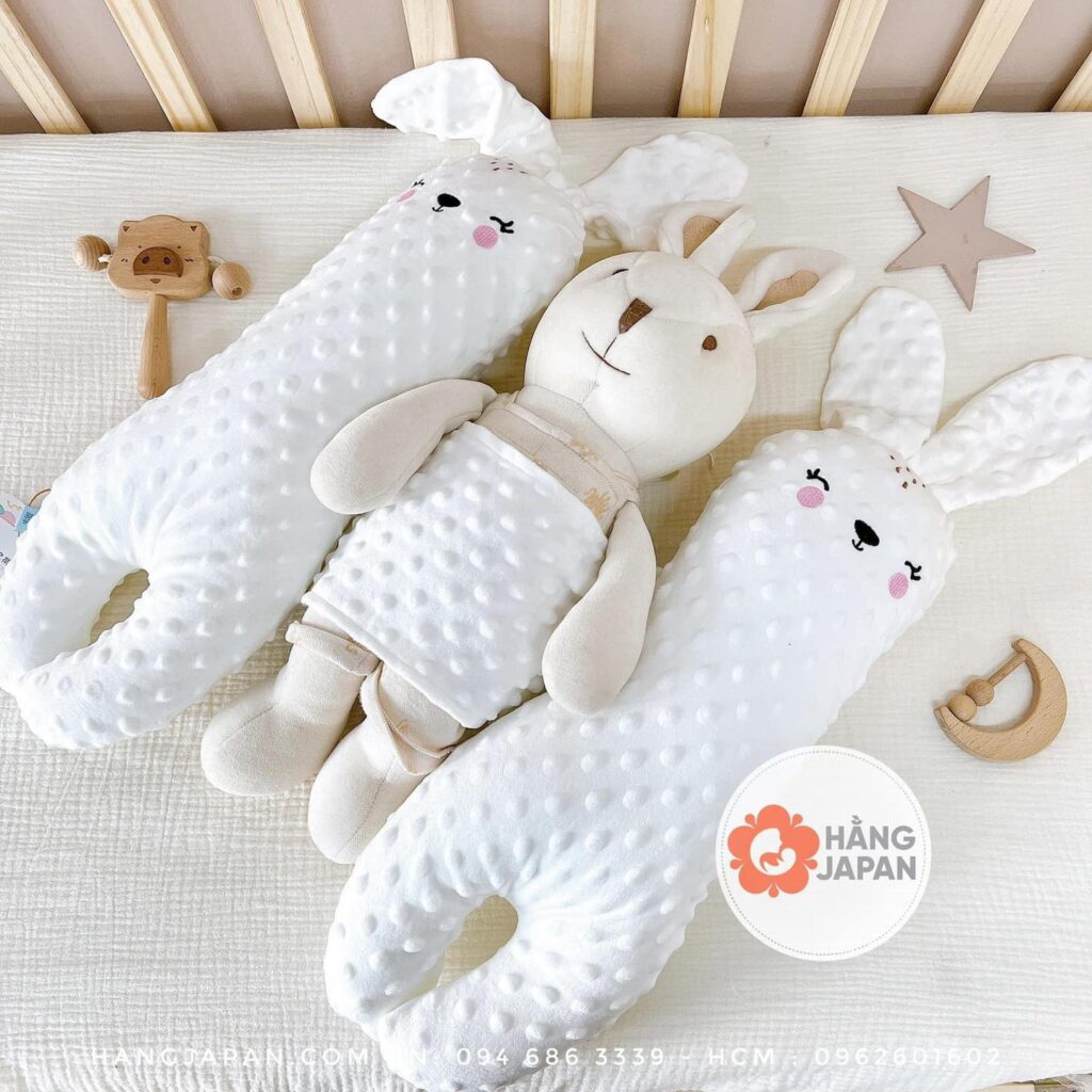 Gối chặn bông thỏ trắng Dile 7 Gối Chặn Bông Thỏ Trắng Dile (1)
