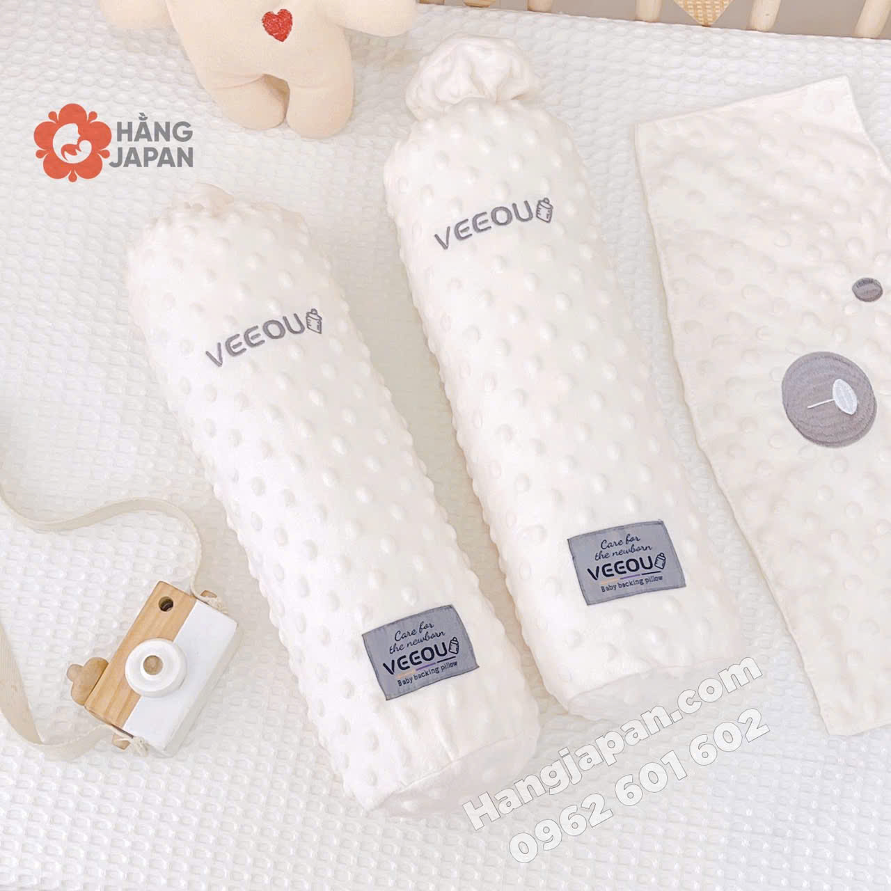 Gối chặn hình trụ Veeou màu kem Gối chặn hình trụ Veeou màu kem