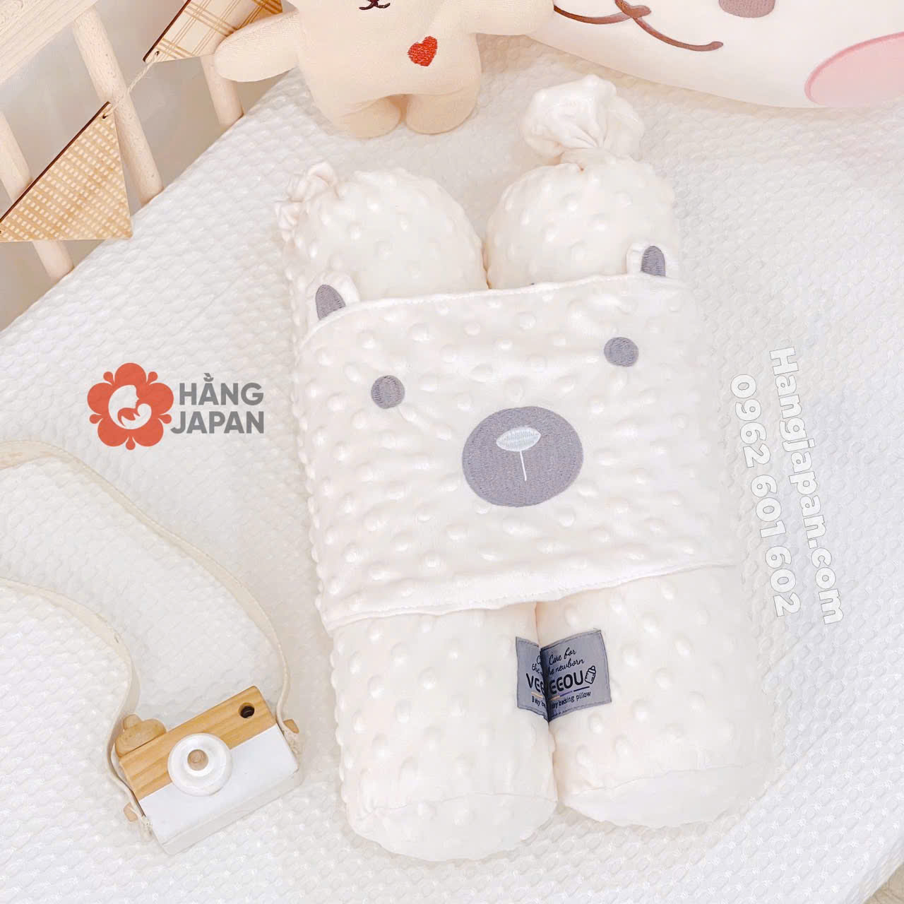Gối chặn hình trụ Veeou màu kem Gối chặn hình trụ Veeou màu kem