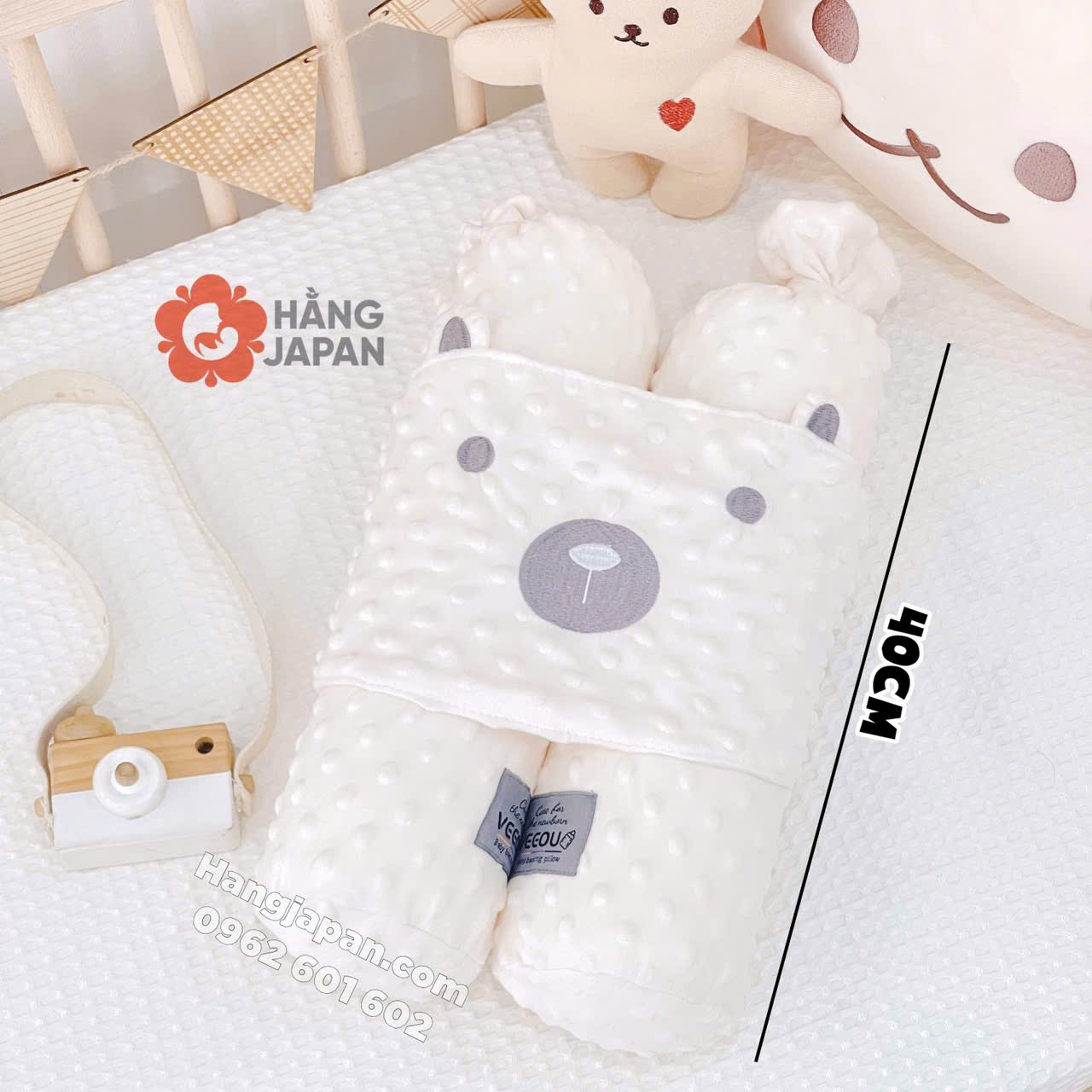 Gối chặn hình trụ Veeou màu kem Gối chặn hình trụ Veeou màu kem
