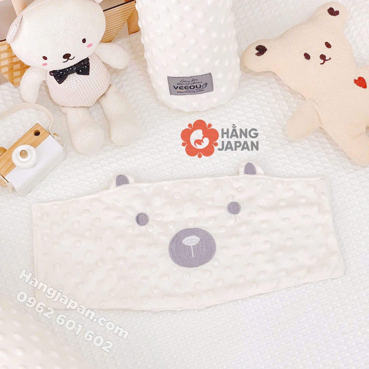 Gối chặn hình trụ Veeou màu kem Gối chặn hình trụ Veeou màu kem