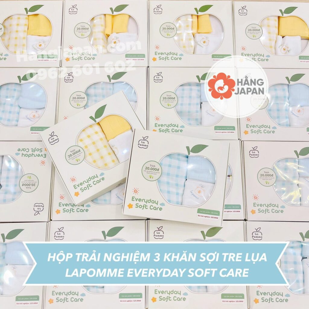Hộp trải nghiệm 3 khăn sợi tre Lapomme Everyday Soft Care 17 Hộp Trải Nghiệm 3 Khăn Sợi Tre Lapomme Everyday Soft Care (2)