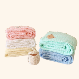 Khăn tắm xô xù 6 lớp Monona màu ngẫu nhiên