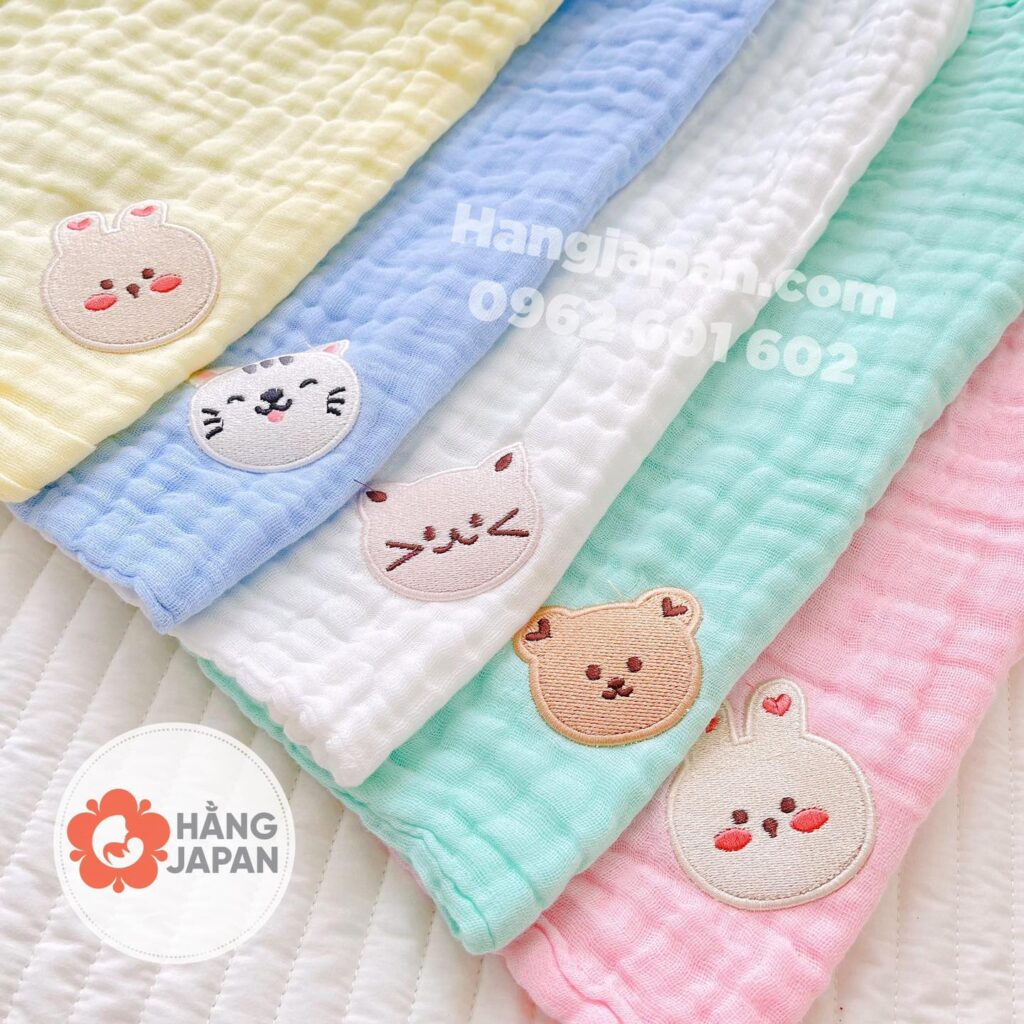 Khăn tắm xô xù 6 lớp Monona màu ngẫu nhiên 17 Khăn Tắm Xô Xù 6 Lớp Monona Màu Ngẫu Nhiên (8)