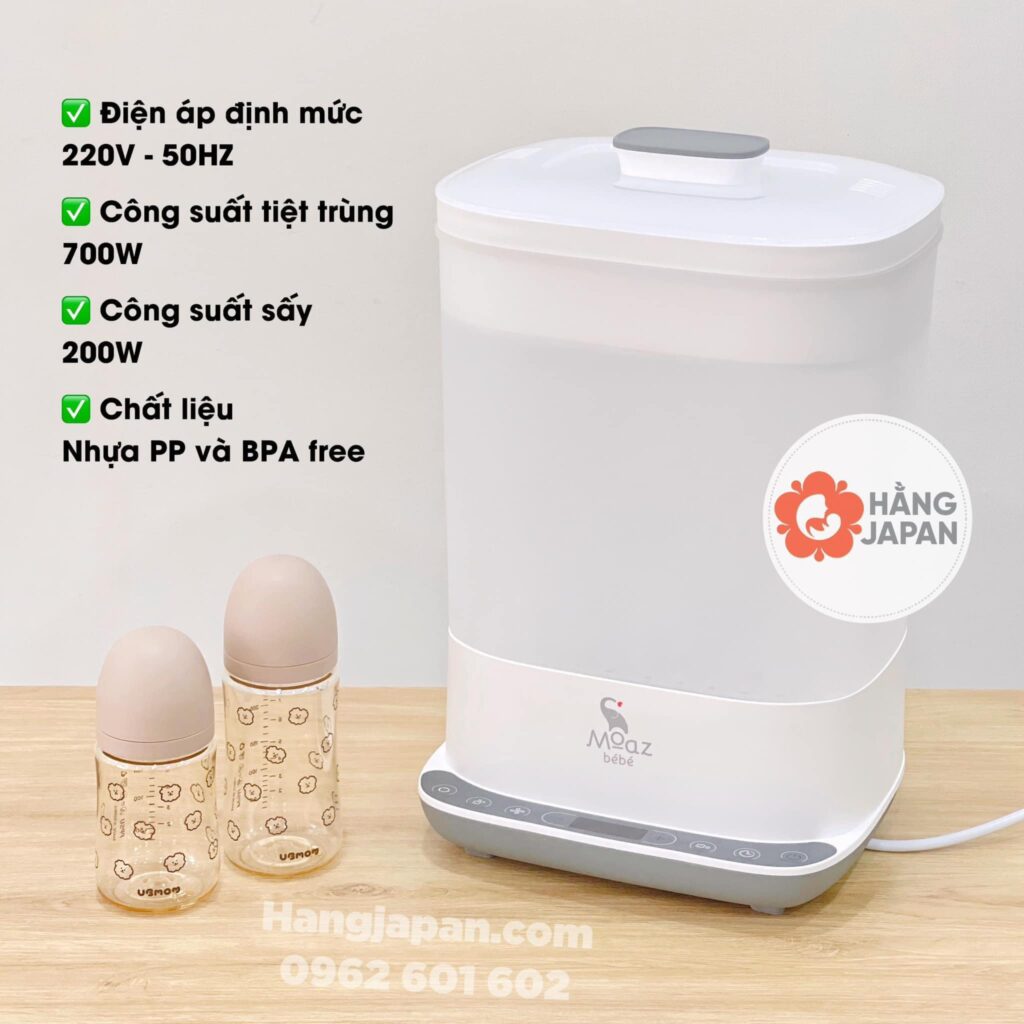 Máy tiệt trùng hơi nước và sấy khô Moaz BéBé MB101 16 Máy Tiệt Trùng Hơi Nước Và Sấy Khô Moaz Bébé Mb101