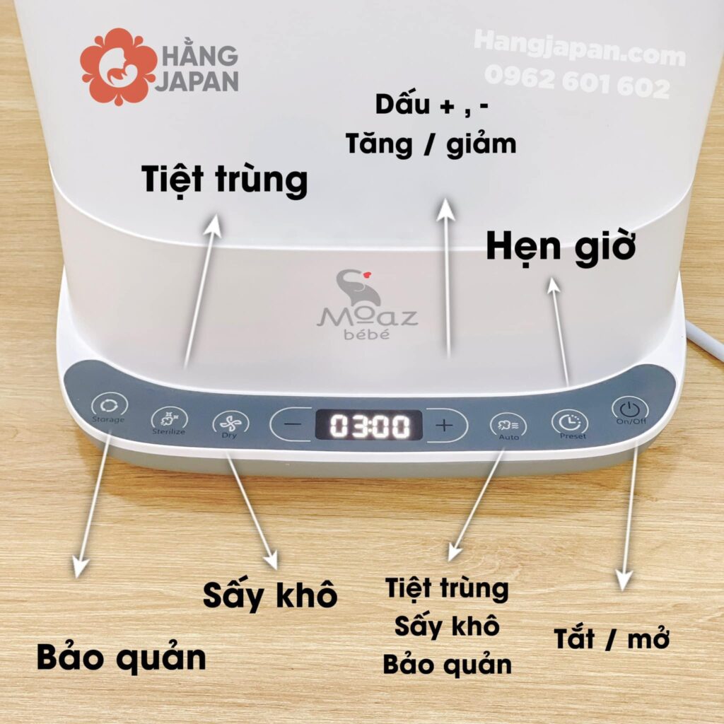 Máy tiệt trùng hơi nước và sấy khô Moaz BéBé MB101 15 Máy Tiệt Trùng Hơi Nước Và Sấy Khô Moaz Bébé Mb101(8)