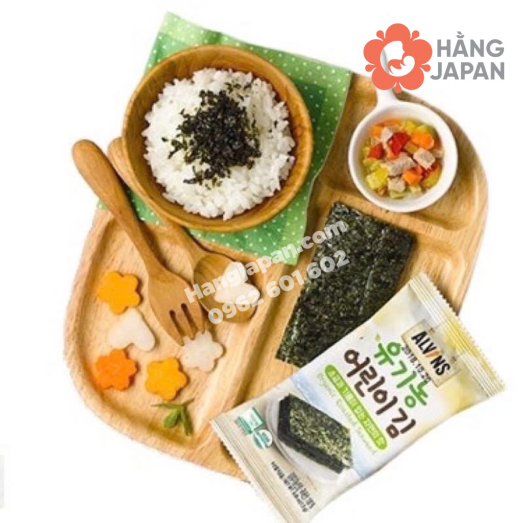 Rong biển hữu cơ tách muối Alvins hộp 10 gói 8 Rong Biển Hữu Cơ Tách Muối Alvins Hộp 10 Gói (6)