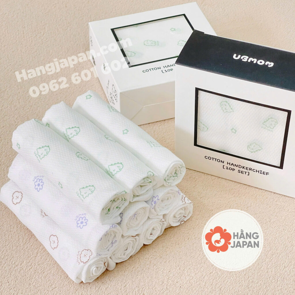 Set 10 Khăn Sữa Hoạ Tiết Nội địa Hàn Ubmom (10)