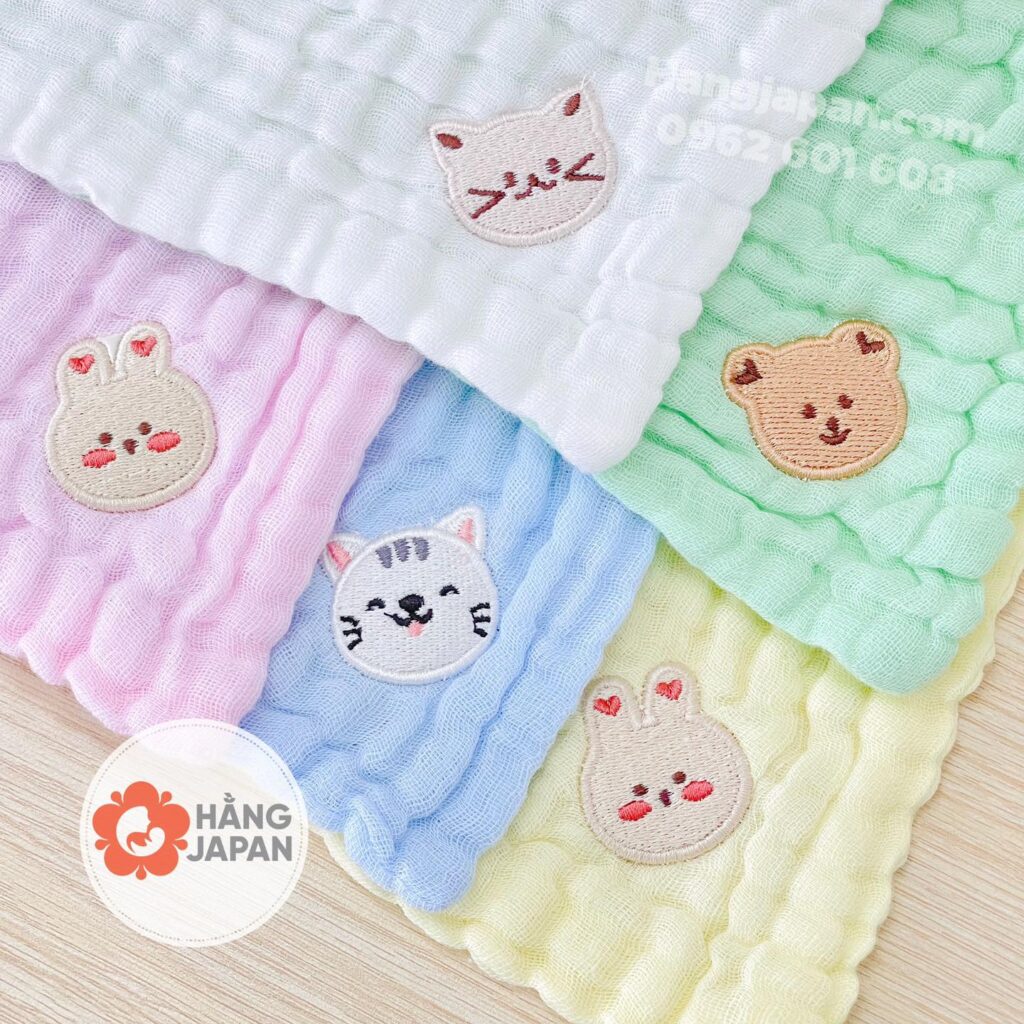 Set 3 Khăn Sữa 6 Lớp Monona Màu Ngẫu Nhiên (7)