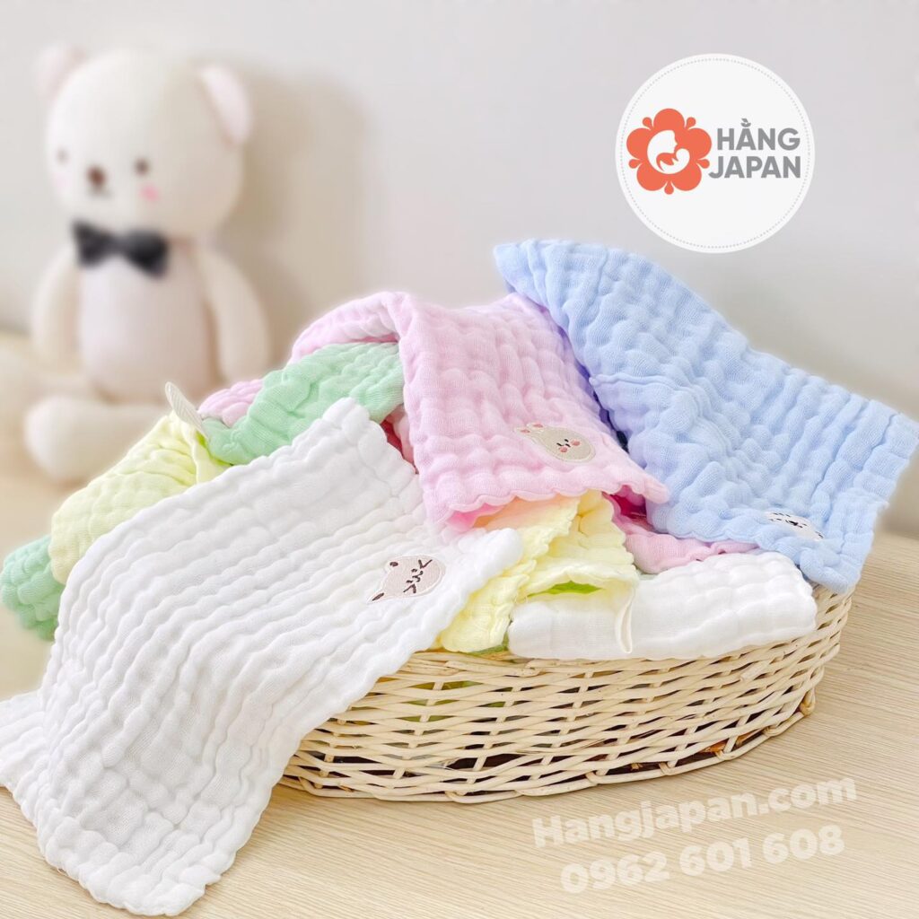 Set 3 Khăn Sữa 6 Lớp Monona Màu Ngẫu Nhiên (8)