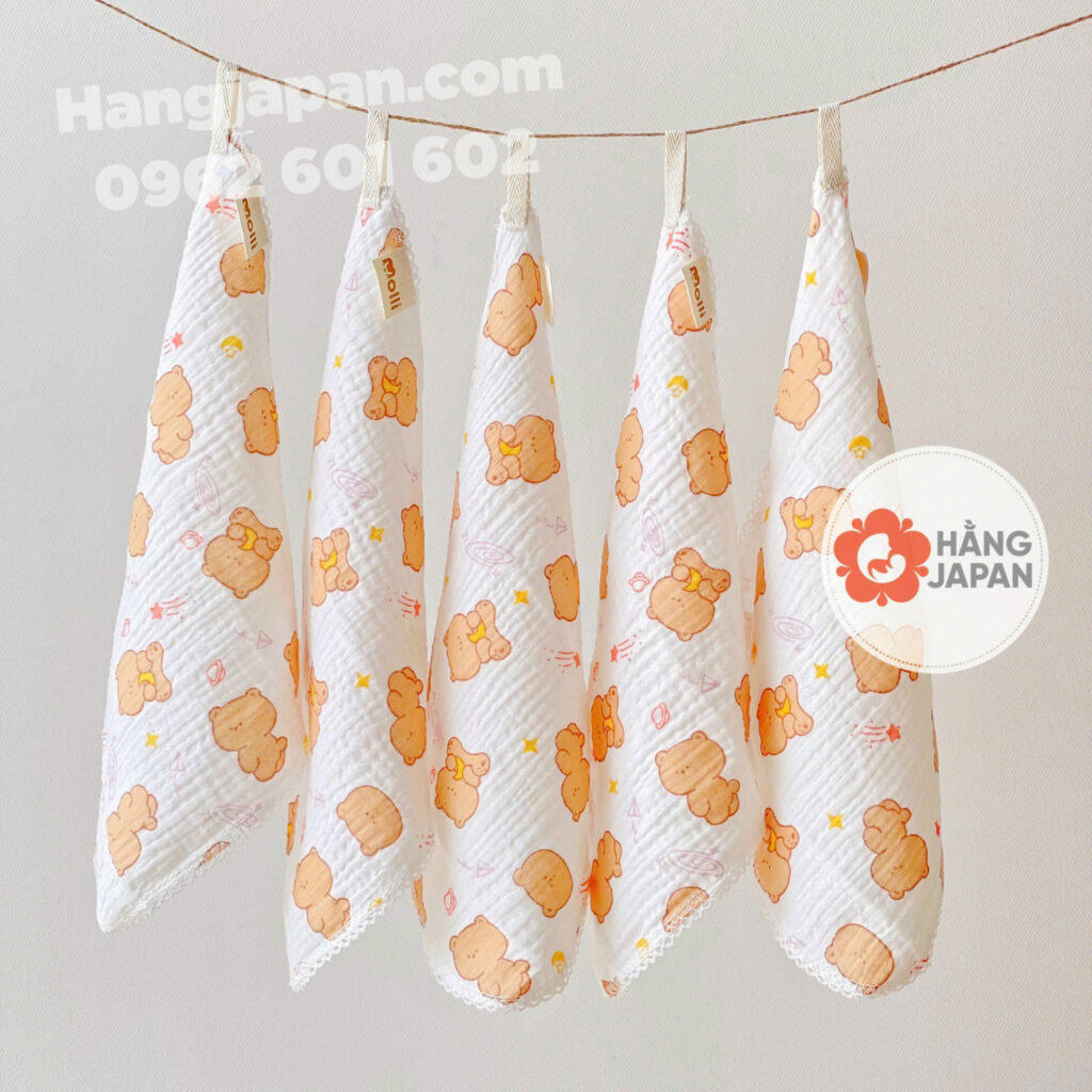 Set 5 Khăn Sữa Molli Màu Ngẫu Nhiên (3030cm) (13)