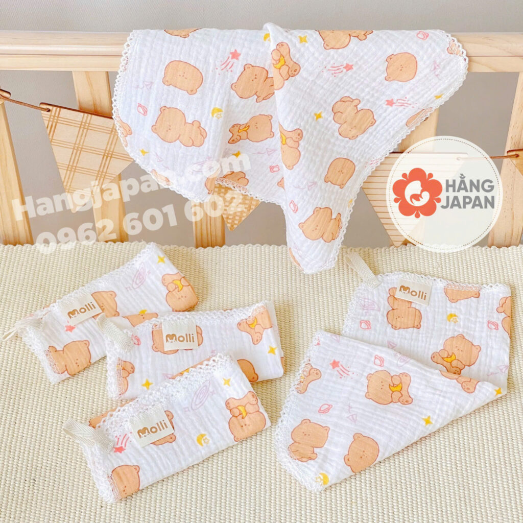 Set 5 Khăn Sữa Molli Màu Ngẫu Nhiên (3030cm) (4)