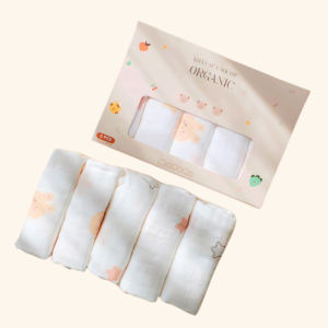 Set 5 khăn sữa sợi tre Monona hoạ tiết ngẫn nhiên