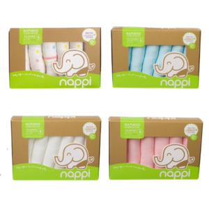 Set 6 khăn sữa sợi tre Nappi 30x30cm