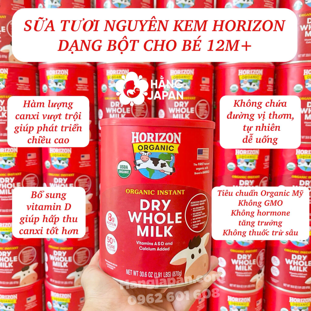 Sữa bột Horizon organic 12m+( 870g) 24 Sữa Bột Horizon Organic 12m+( 870g) (1)
