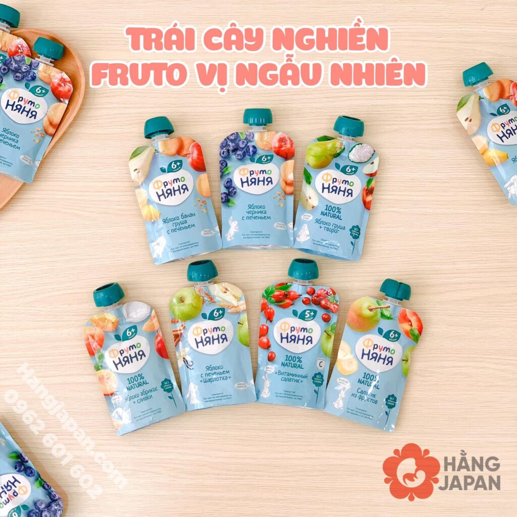 Trái cây nghiền Fruto vị ngẫu nhiên 6m+(90gr) 10 Trái Cây Nghiền Fruto Vị Ngẫu Nhiên 6m+(90gr) (6)