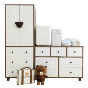 Tủ quần áo DeJoy chất liệu gỗ MDF màu nâu hình gấu
