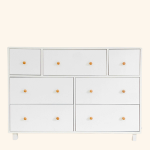 Tủ quần áo DeJoy chất liệu gỗ MDF màu trắng 7 ngăn
