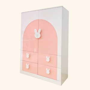 Tủ quần áo DeJoy gỗ MDF màu hồng hình thỏ