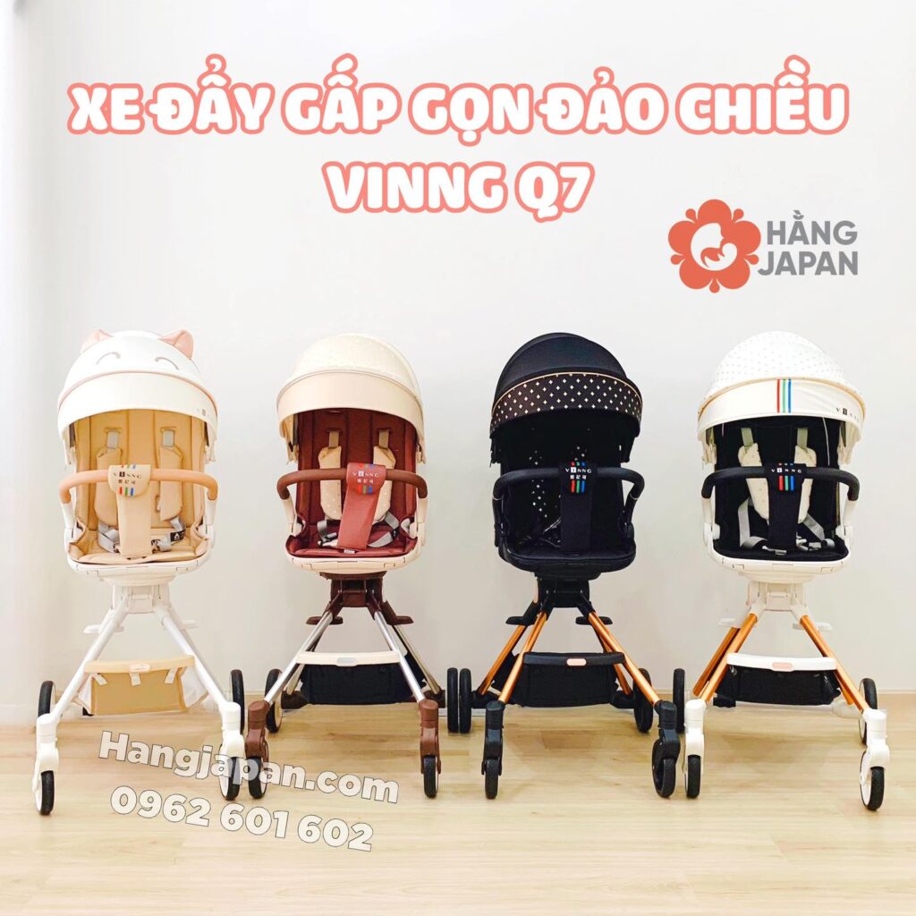 Xe đẩy du lịch gấp gọn đảo chiều Vinng Q7 11 Xe đẩy Du Lịch Gấp Gọn đảo Chiều Vinng Q7(2)