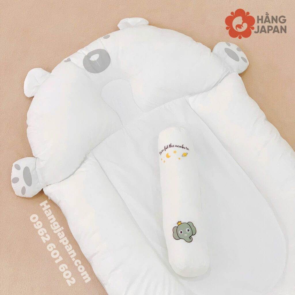 Nôi đệm ngủ Veeou hình gấu kèm gối 18 ôi đệm Ngủ Veeou Hình Gấu Kèm Gối (1)