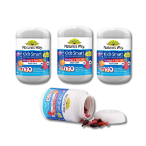 Nature's Way High DHA Omega-3 Fish Oil Kids Smart Trio 60v