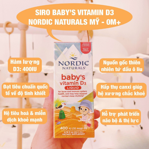 Nordic Baby's Vitamin D3 Liquid - 22.5ml (0M+) 8 Nordic Baby's Vitamin D3 Liquid 22.5ml (0m+) (1)