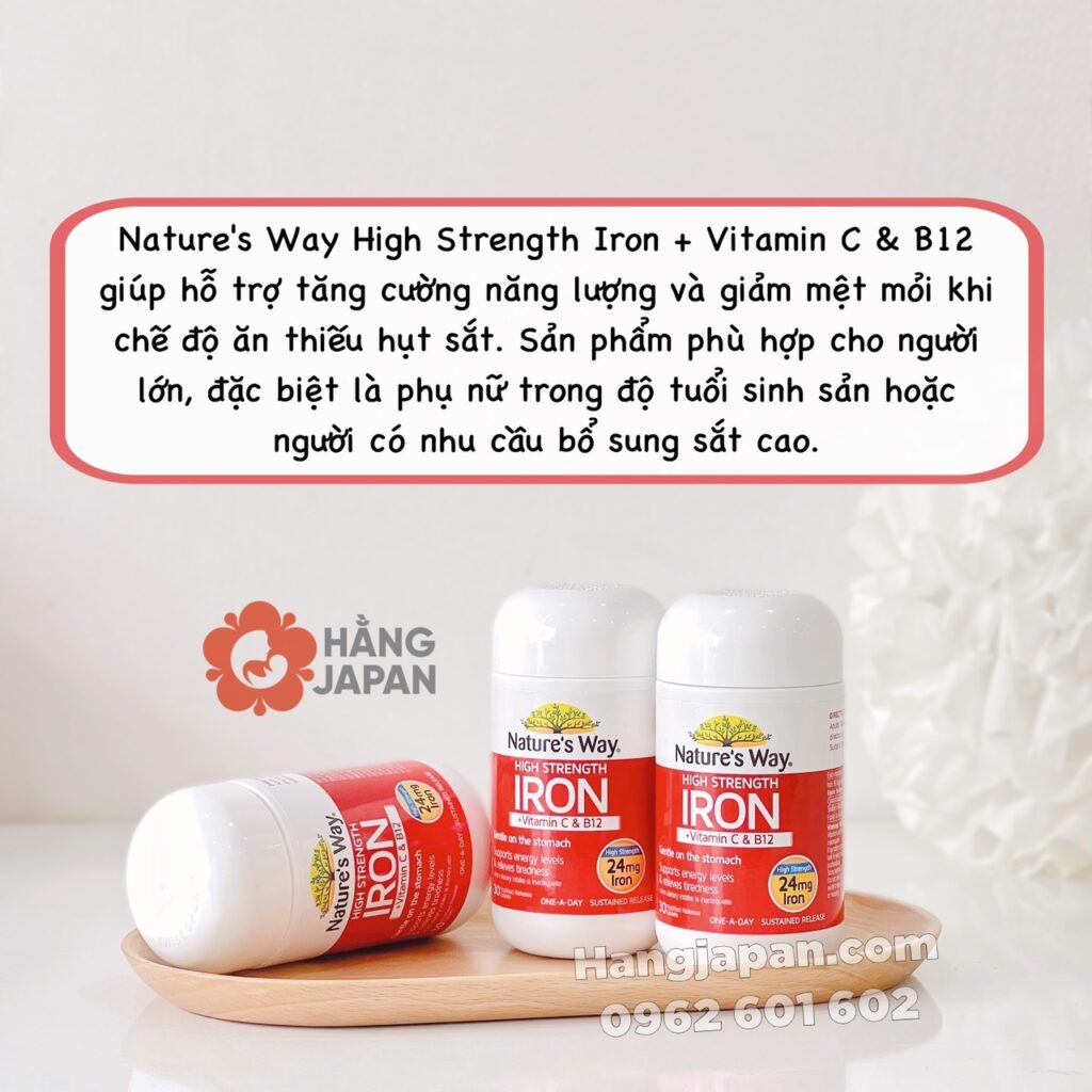 Sắt hữu cơ Nature's Way hàm lượng cao 24mg 30V 13 Sắt Hữu Cơ Nature's Way Hàm Lượng Cao 24mg 30v (1)