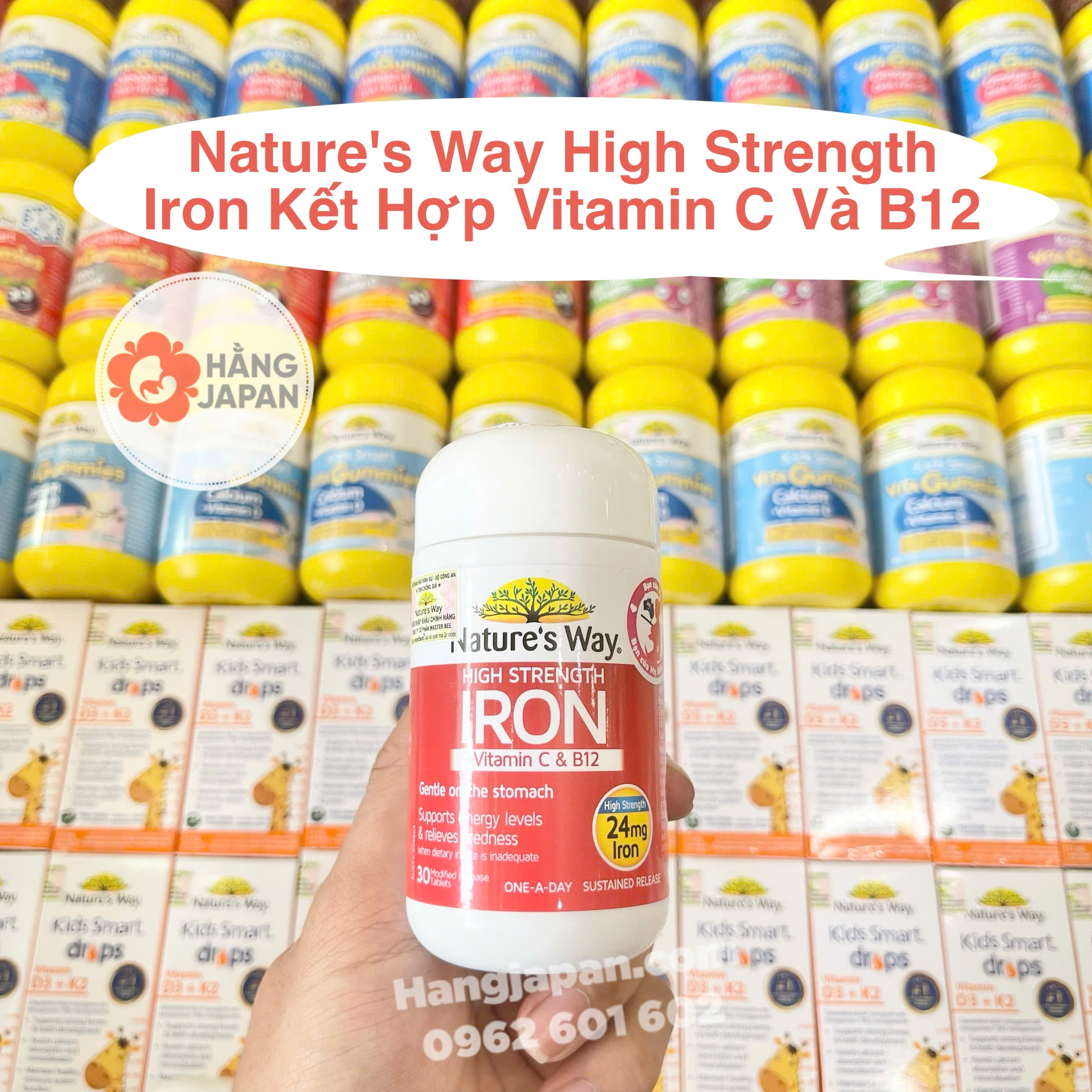 Sắt hữu cơ Nature's Way hàm lượng cao 24mg 30V Sắt hữu cơ Nature's Way hàm lượng cao 24mg 30V