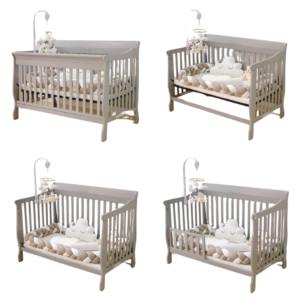 Cũi gỗ trẻ em Delta Children 4in1 Cantons Grey