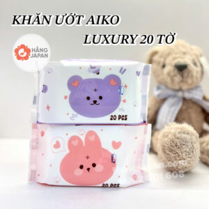 Khăn ướt Luxyry 20 tờ Aiko pack 4 gói