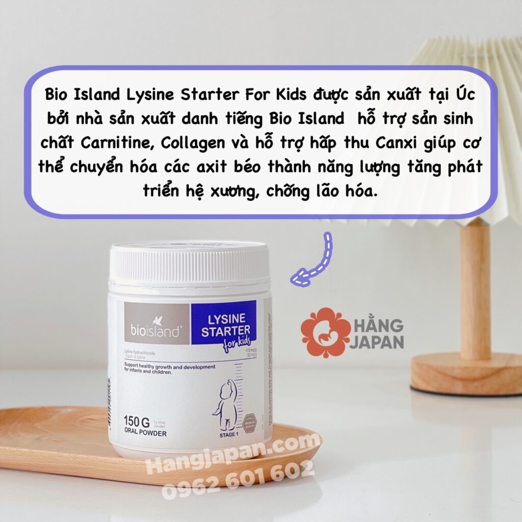 Lysine Bioisland Bột tăng chiều cao 150gr (0-6Y+) 42 Lysine Bioisland Bột Tăng Chiều Cao 150gr (0 6y+) (3)