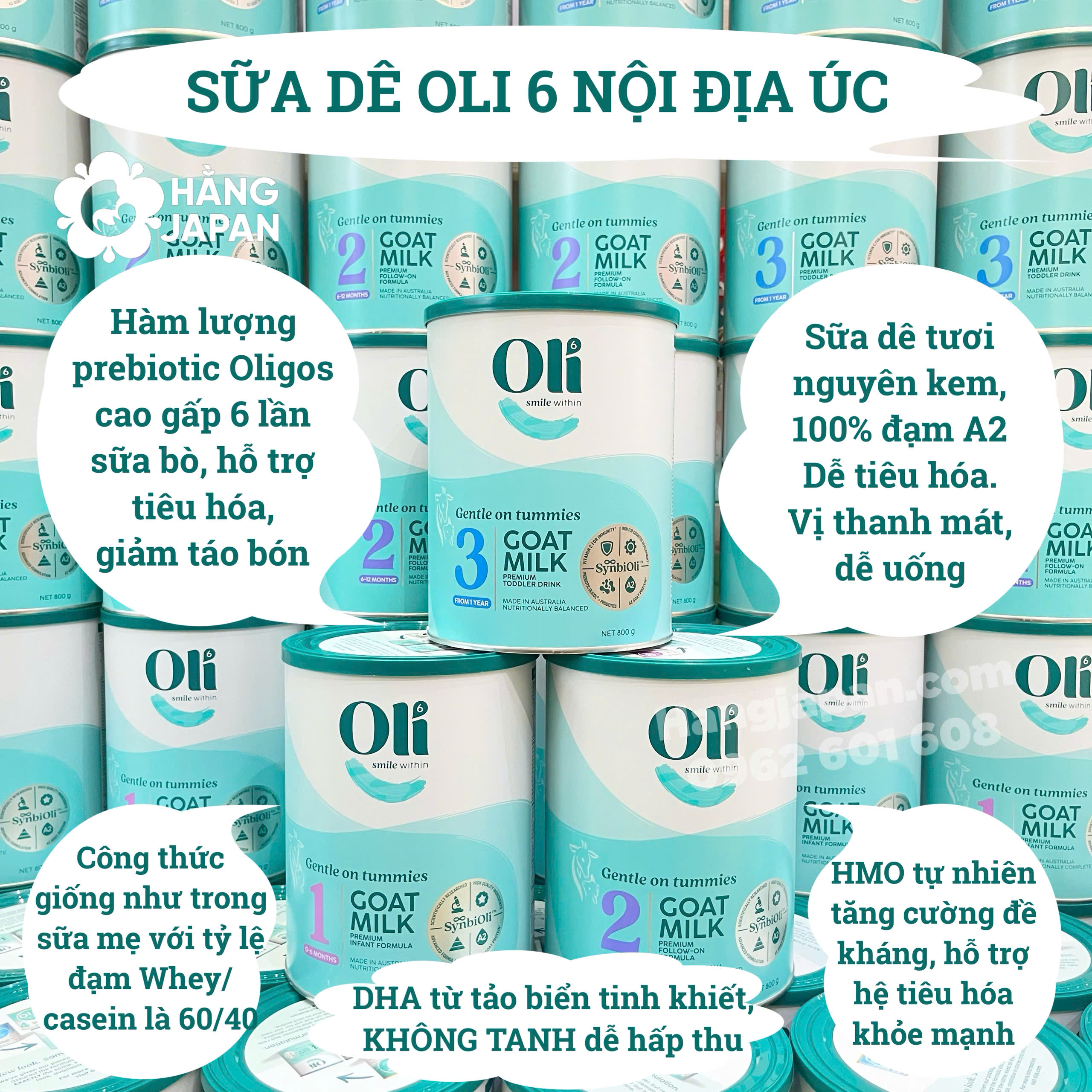 Sữa dê Úc Oli6 800gr Sữa dê Úc Oli6 800gr