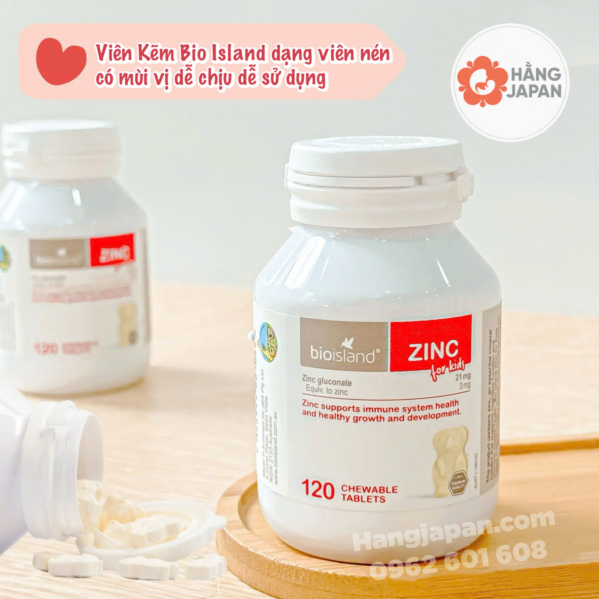 Viên Kẽm Bioisland ZinC Đỏ (120 viên) cho bé từ 1Y+ Viên Kẽm Bioisland ZinC Đỏ (120 viên) cho bé từ 1Y+