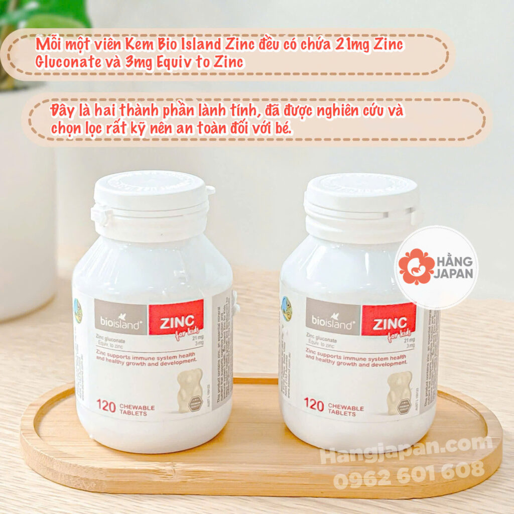 Viên Kẽm Bioisland ZinC Đỏ (120 viên) cho bé từ 1Y+ 41 Viên Kẽm Bioisland Zinc Đỏ (120 Viên) Cho Bé Từ 1y+ (3)