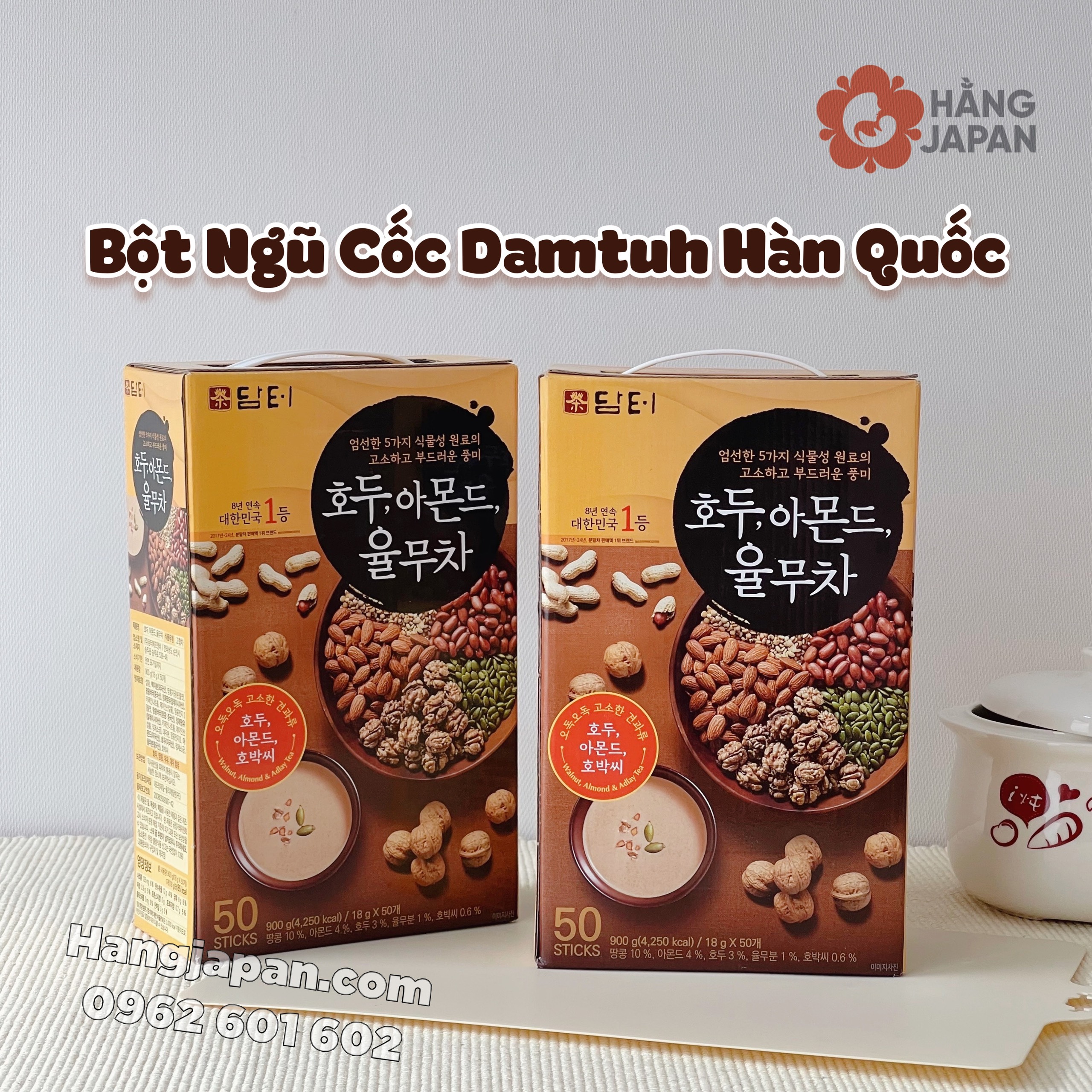 Bột ngũ cốc dinh dưỡng Hàn Quốc Damtuh 50 gói Bột ngũ cốc dinh dưỡng Hàn Quốc Damtuh 50 gói