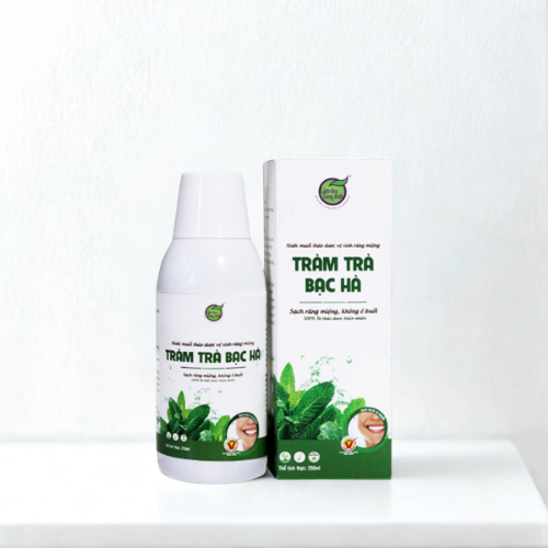Nước súc miệng tràm trà bạc hà Bảo Nhiên 250ml Nước súc miệng tràm trà bạc hà Bảo Nhiên 250ml