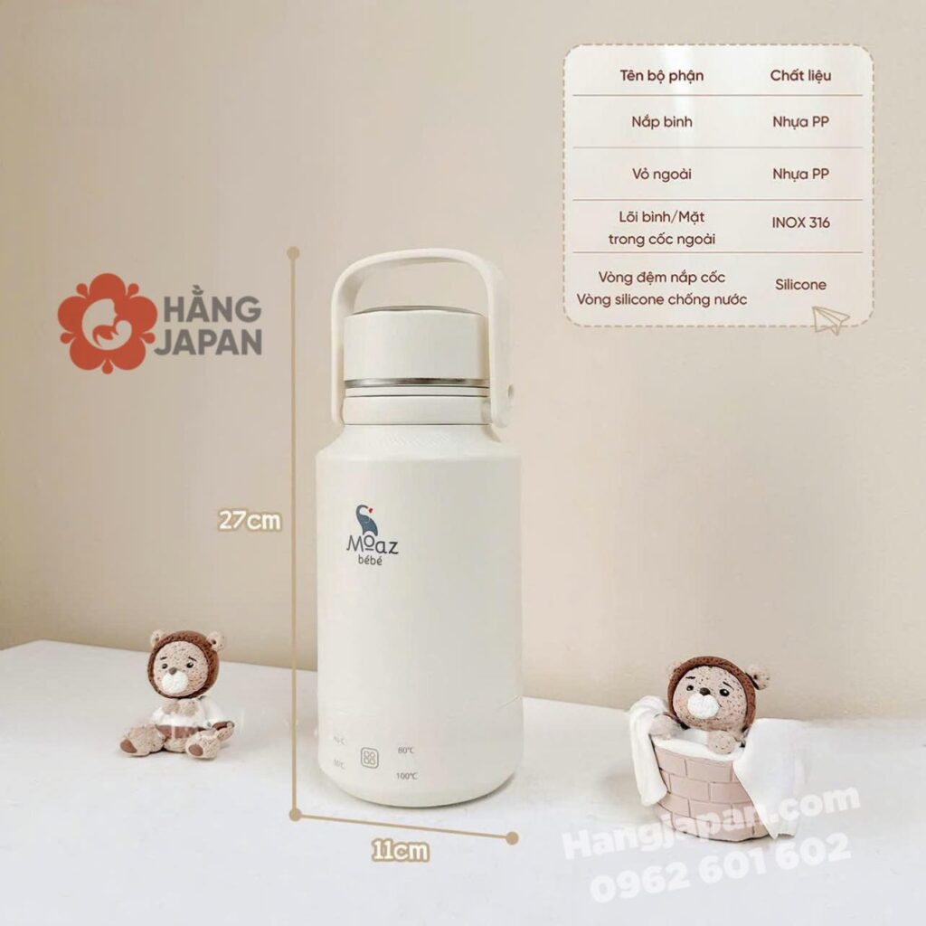 Bình đun nước du lịch Moazbebe MB107 12 Bình đun Nước Du Lịch Moazbebe Mb107 (1)
