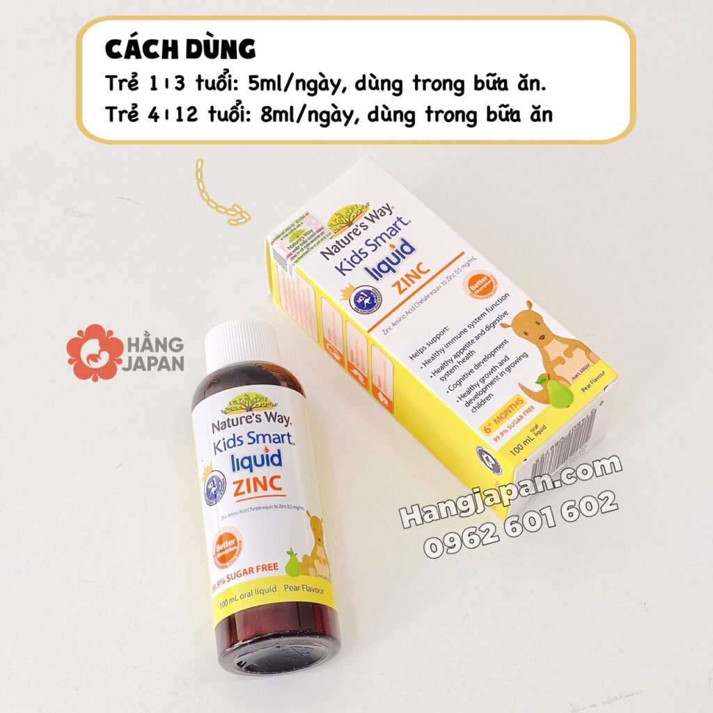 Nature's Way Kids Smart Liquid Zinc bổ sung kẽm 6m+ 100ml 10 Nature's Way Kids Smart Liquid Zinc Bổ Sung Kẽm 6m+ 100ml (2)