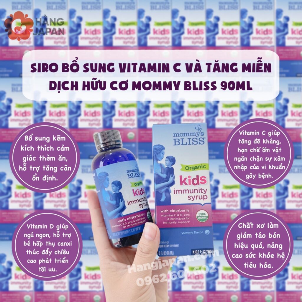 Siro bổ sung vitamin C hữu cơ tăng miễn dịch Mommys Bliss 1y+ (90ml) 7 Siro Bổ Sung Vitamin C Hữu Cơ Tăng Miễn Dịch Mommys Bliss 1y+ (90ml) (3)