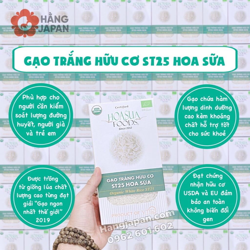 Gạo trắng hữu cơ ST25 HOASUA FOODS 1kg 12 Gạo Trắng Hữu Cơ St25 Hoasua Foods 1kg (6)