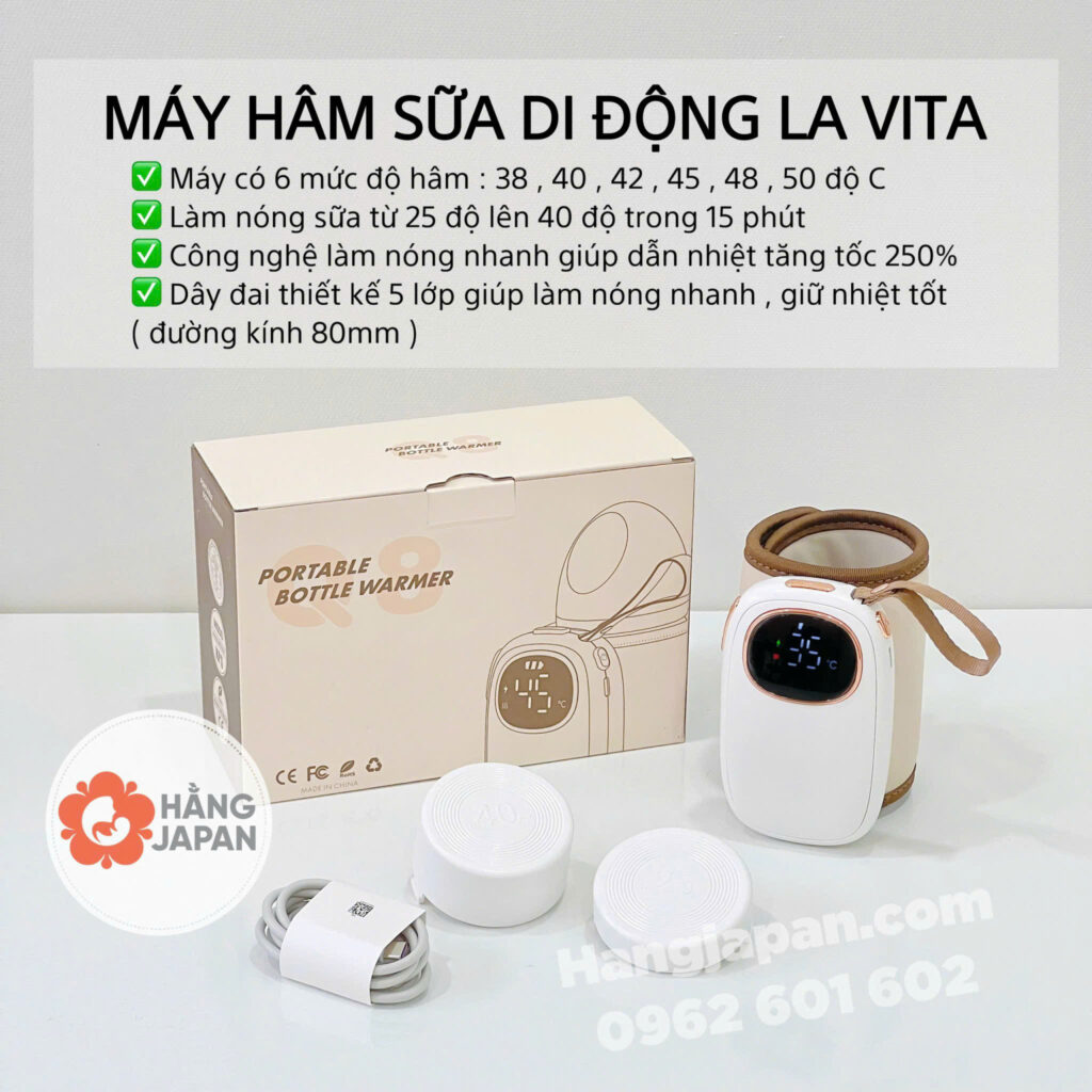 Máy hâm sữa di động tích điện Lavita 8000mAh 23 Máy Hâm Sữa Di động Tích điện Lavita 8000mah (6)